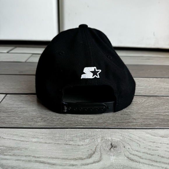 Stussy X Starter SS Link Black Mint Green SnapBack Hat | Preowned - Picture 4 of 6